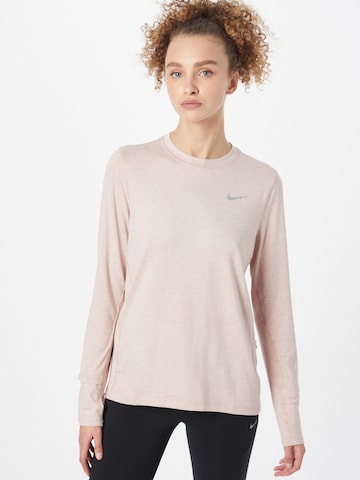 T-shirt fonctionnel 'Element' NIKE en rose : devant