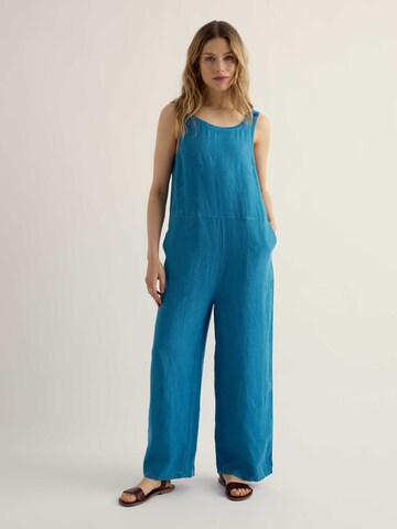 Wide leg Tuta jumpsuit 'Salt Air' di Seasalt Cornwall in verde: frontale