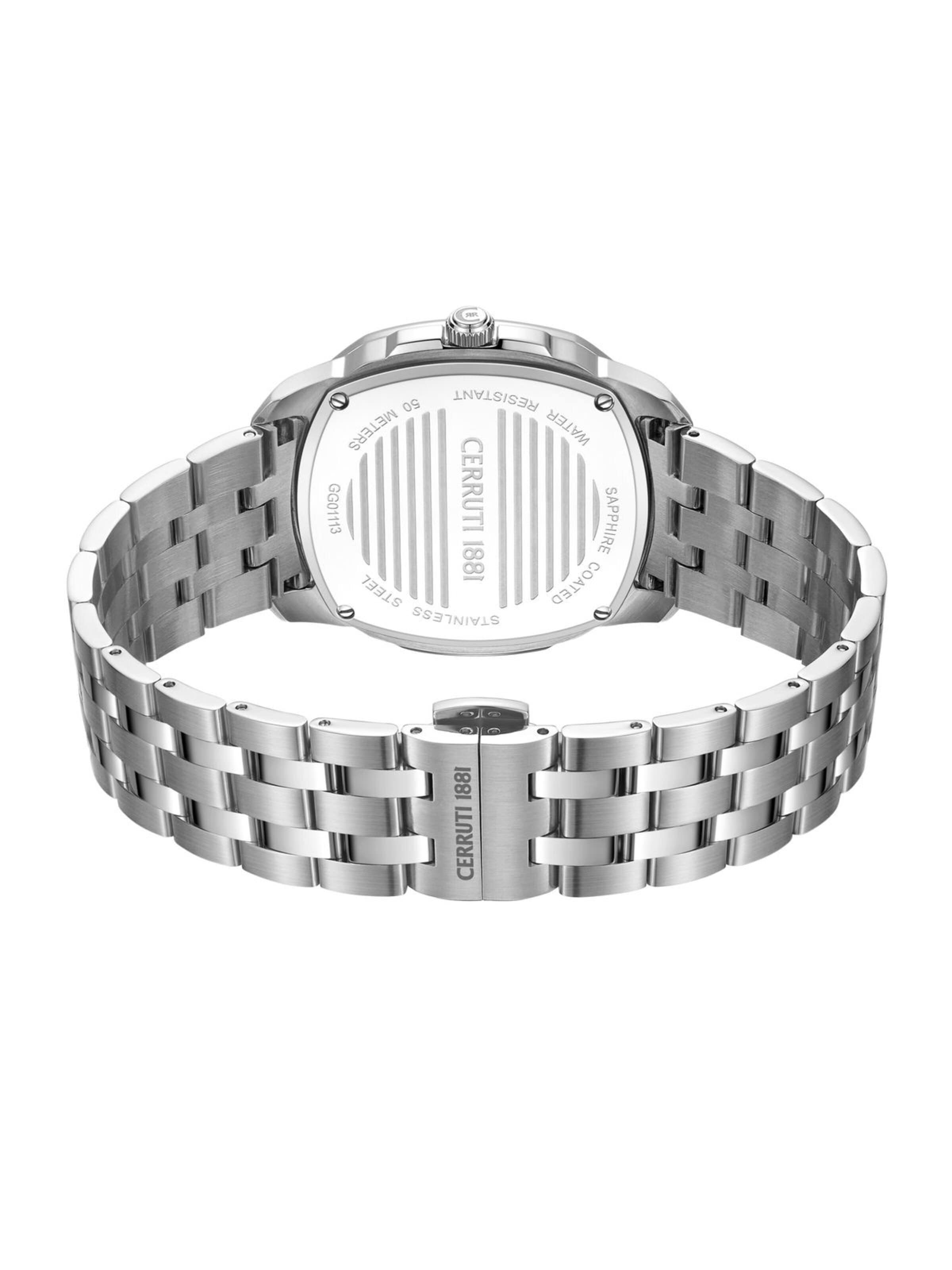 CERRUTI 1881 Zegarek analogowy 'Watch Merano' w kolorze srebrny