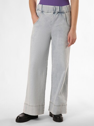 Marie Lund Wide leg Jeans in Blauw: voorkant