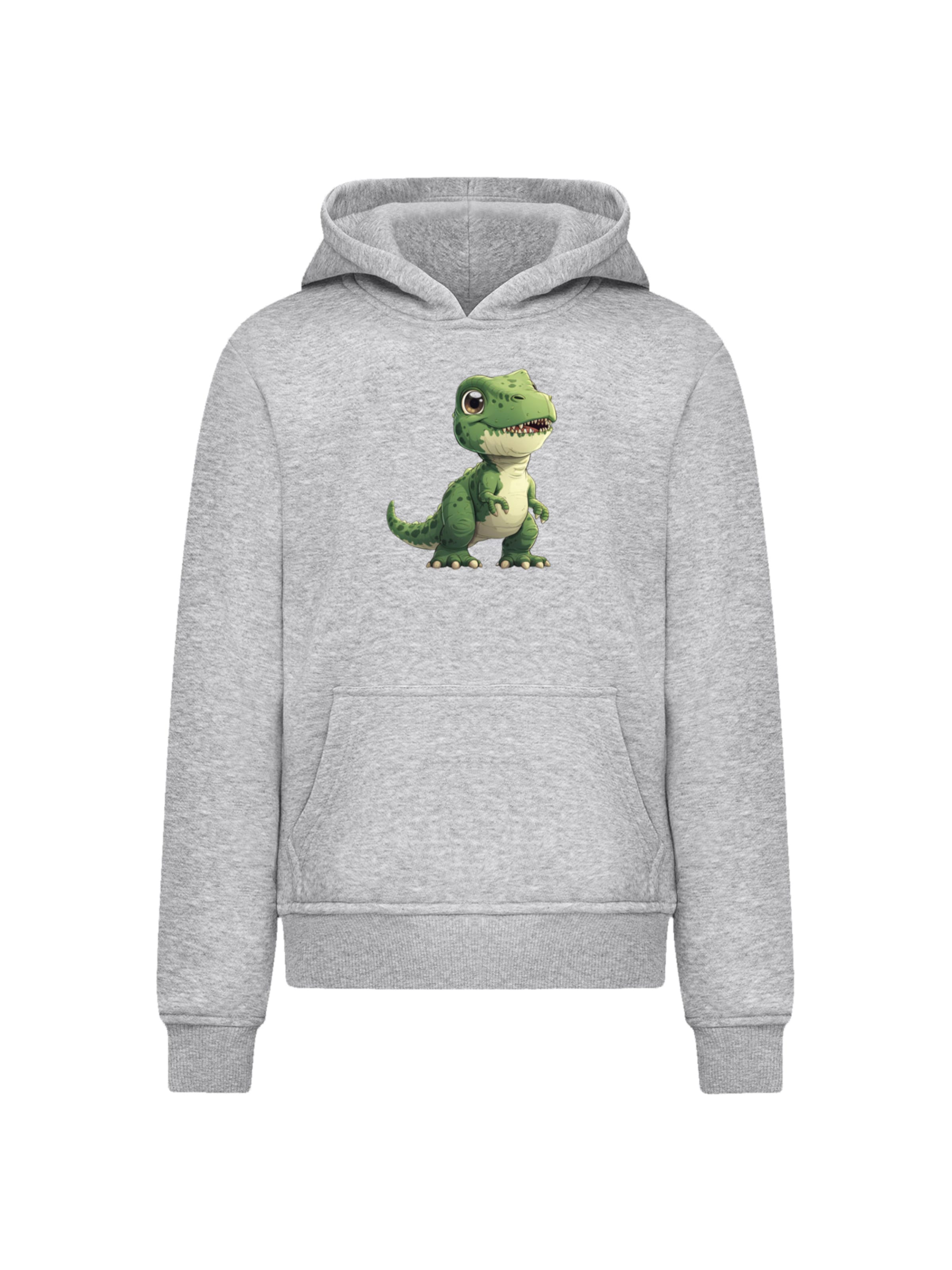 F4NT4STIC Sweatshirt 'Süßer grüner Dino' in Grijs: voorkant