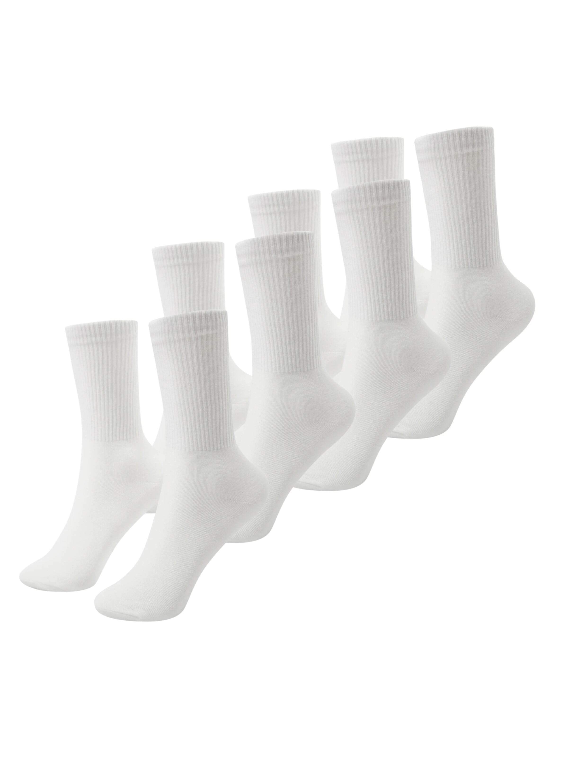 Calzino 'Lange Sportsocken | 4er Pack' di cfab (formerly creamy fabrics) in bianco: frontale