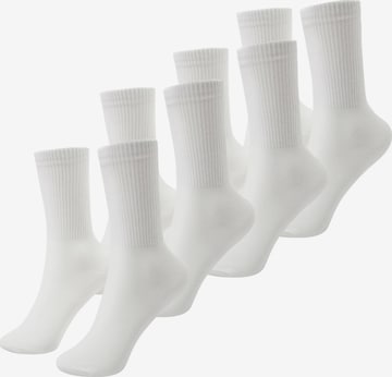 cfab (formerly creamy fabrics) Sockor 'Lange Sportsocken | 4er Pack' i vit: framsida