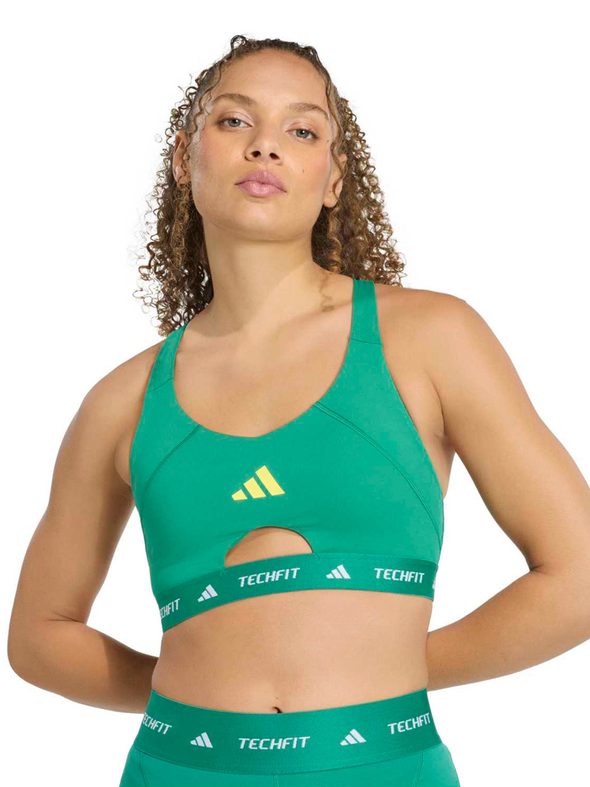 ADIDAS PERFORMANCE Bustier Sport-BH in Grün: Vorderseite