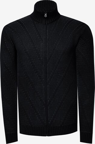 Rusty Neal Knit Cardigan in Black: front