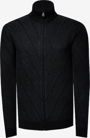 Rusty Neal Knit Cardigan in Black: front