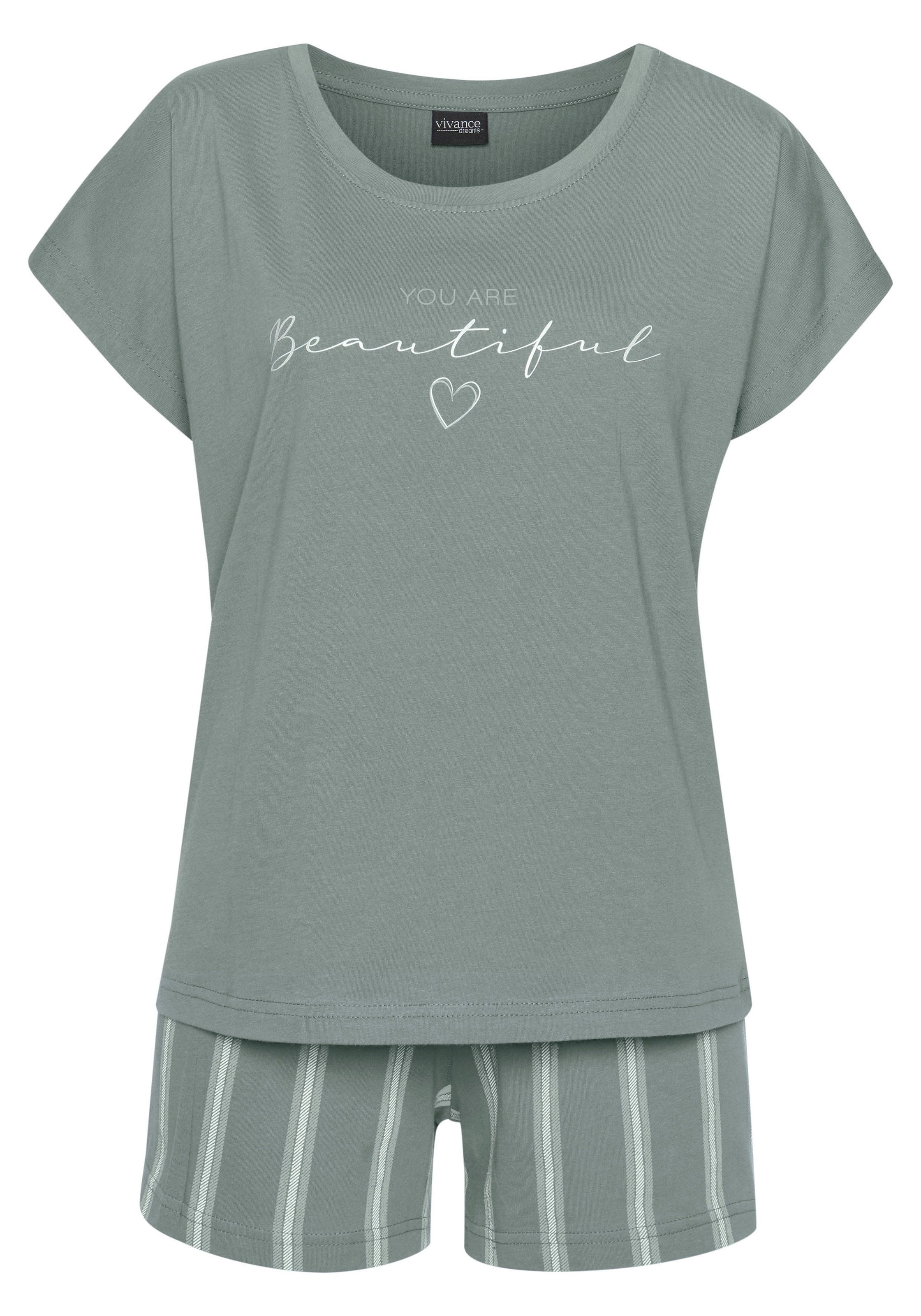 Pyjama 'Dreams' VIVANCE en vert : devant