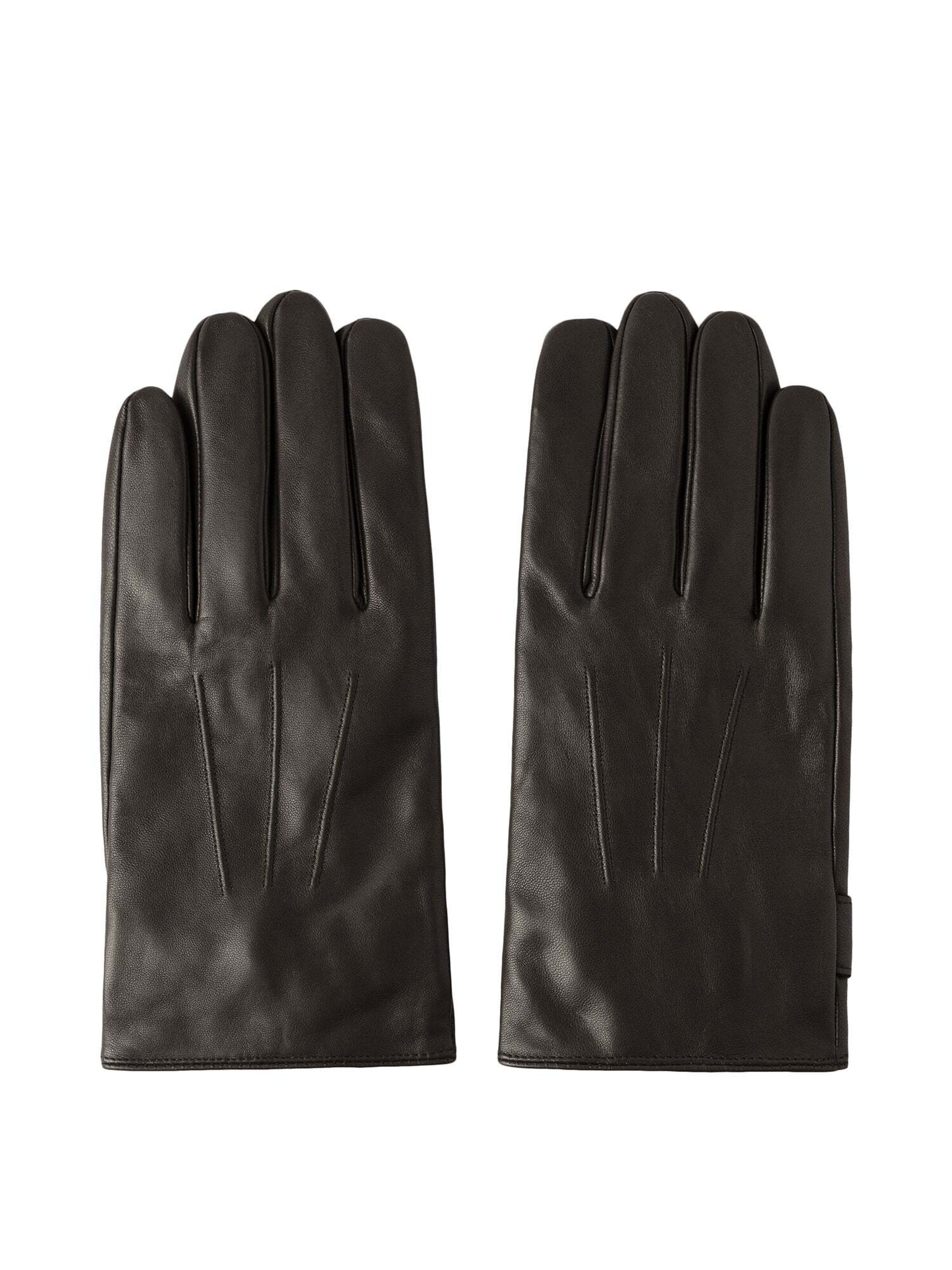 Hackett London Vingerhandschoenen in Bruin: voorkant