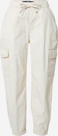 HOLLISTER Tapered Cargo trousers in Beige: front