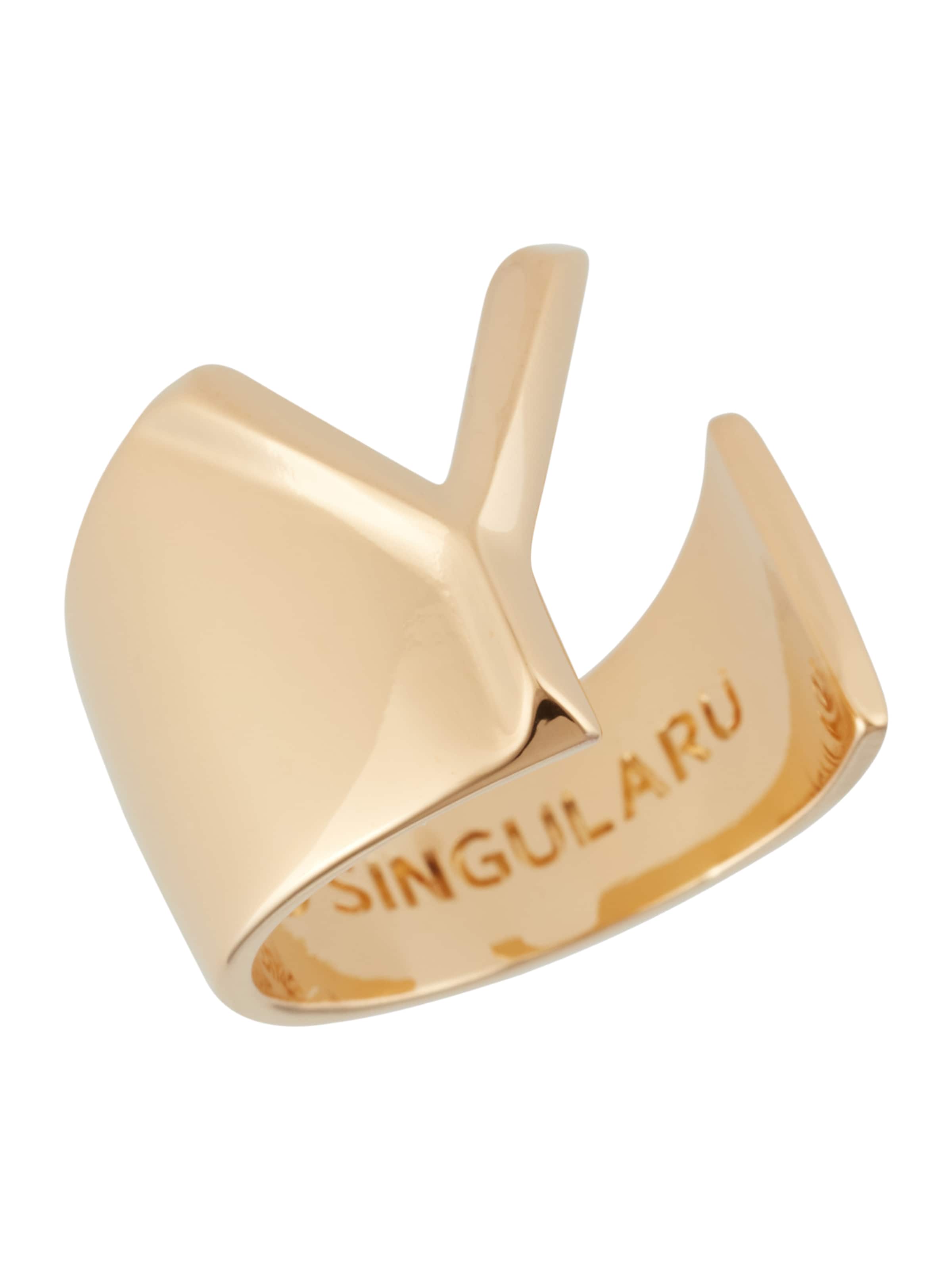 Singularu Gyűrűk 'Custom Letter Signet' - arany: elől