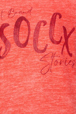 Soccx Oversized Pullover aus Flauschstrick in Rot