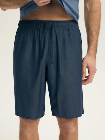 Henderson - Pijama corto 'Schlafanzug Shorty Kurzarm Rundhalsausschnitt Shorts Baumwolle Post' en azul