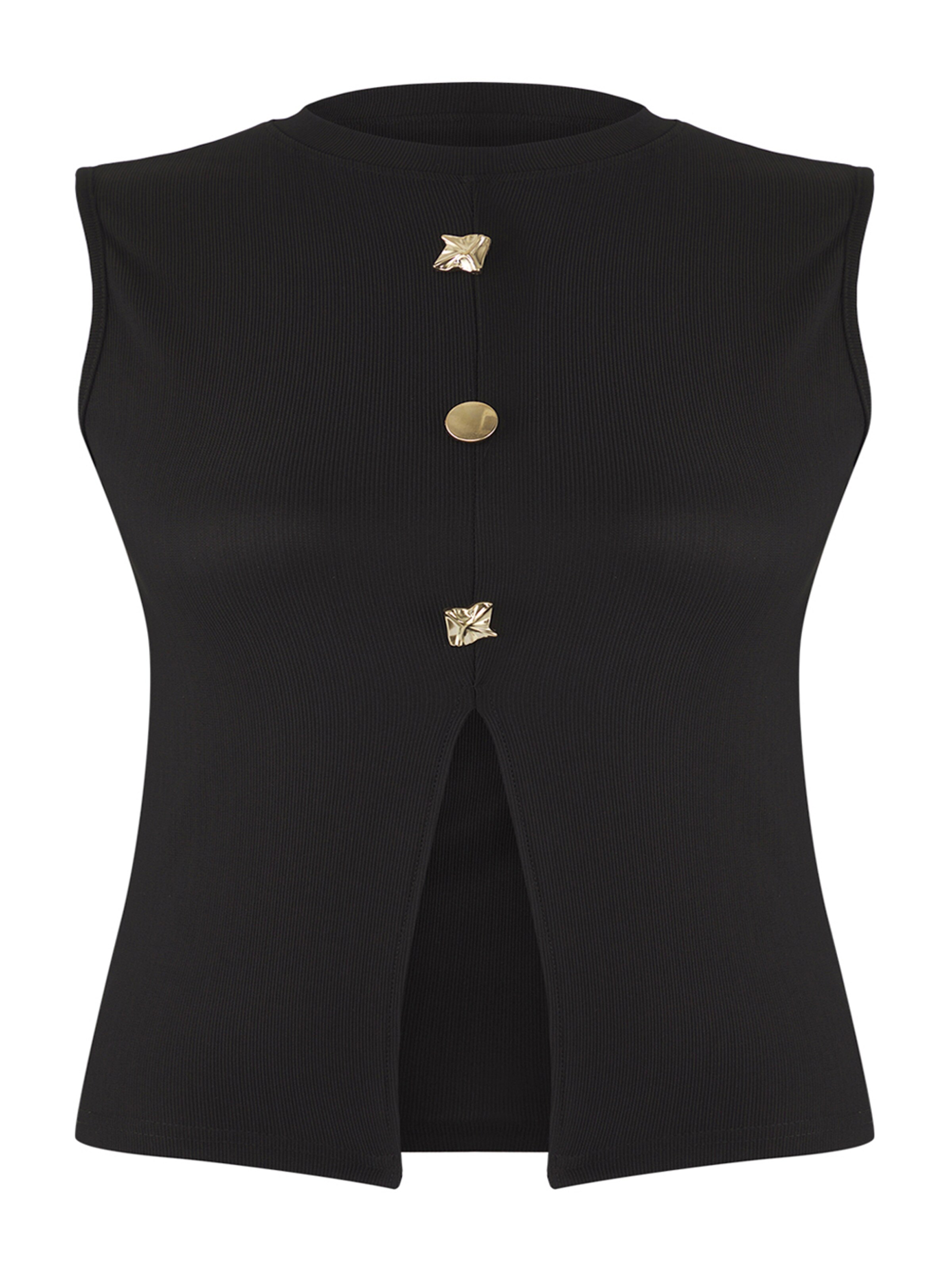 Top di Trendyol Curve in nero: frontale