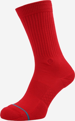 Stance Socks in Red: front