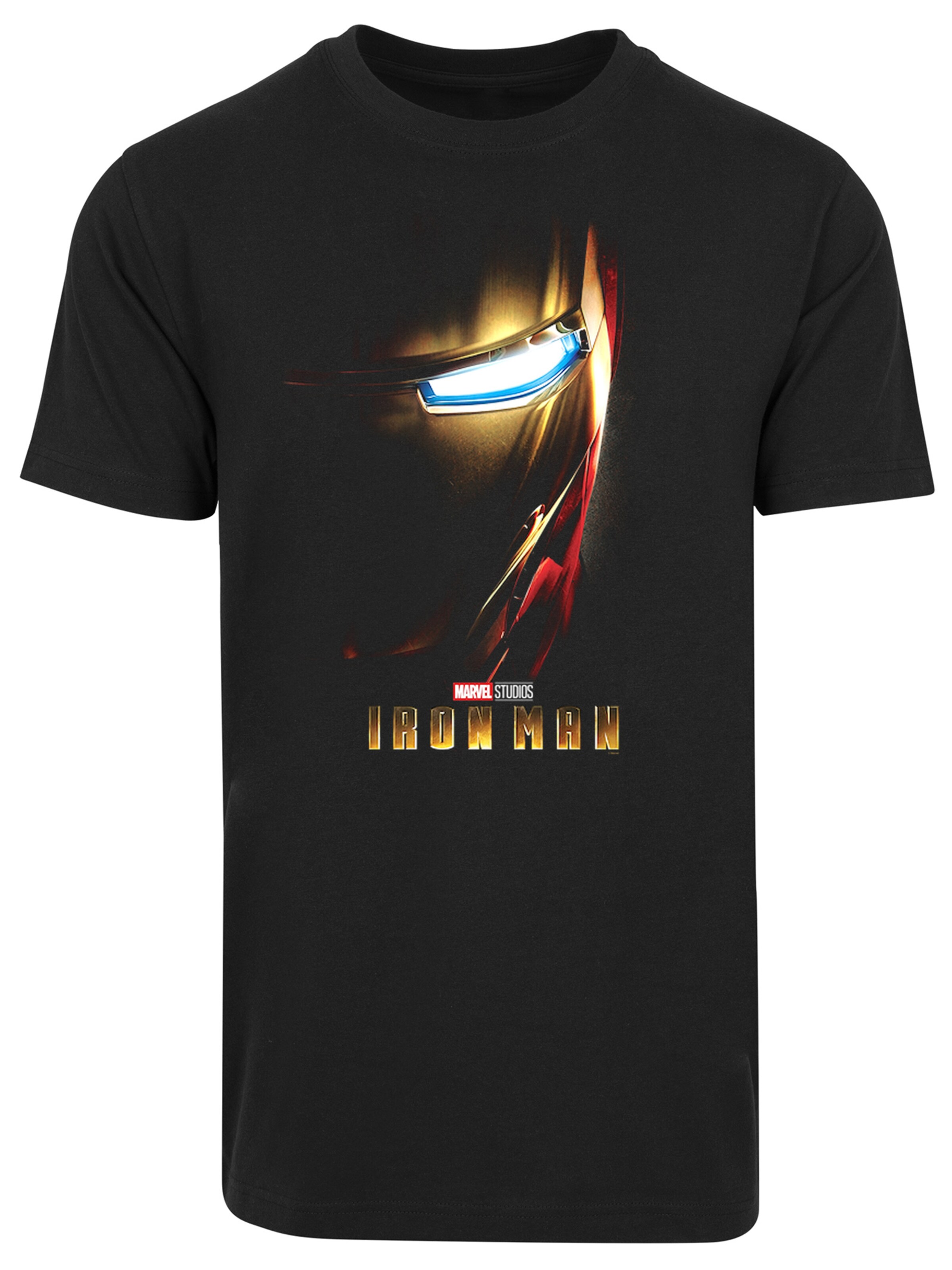F4NT4STIC Shirt 'Marvel Studios Iron Man' in Zwart: voorkant