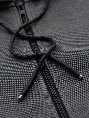 Ombre Sweatvest 'OM-SSZP-0191' in Zwart