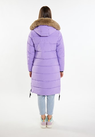 MYMO Χειμερινό παλτό σε λιλά
