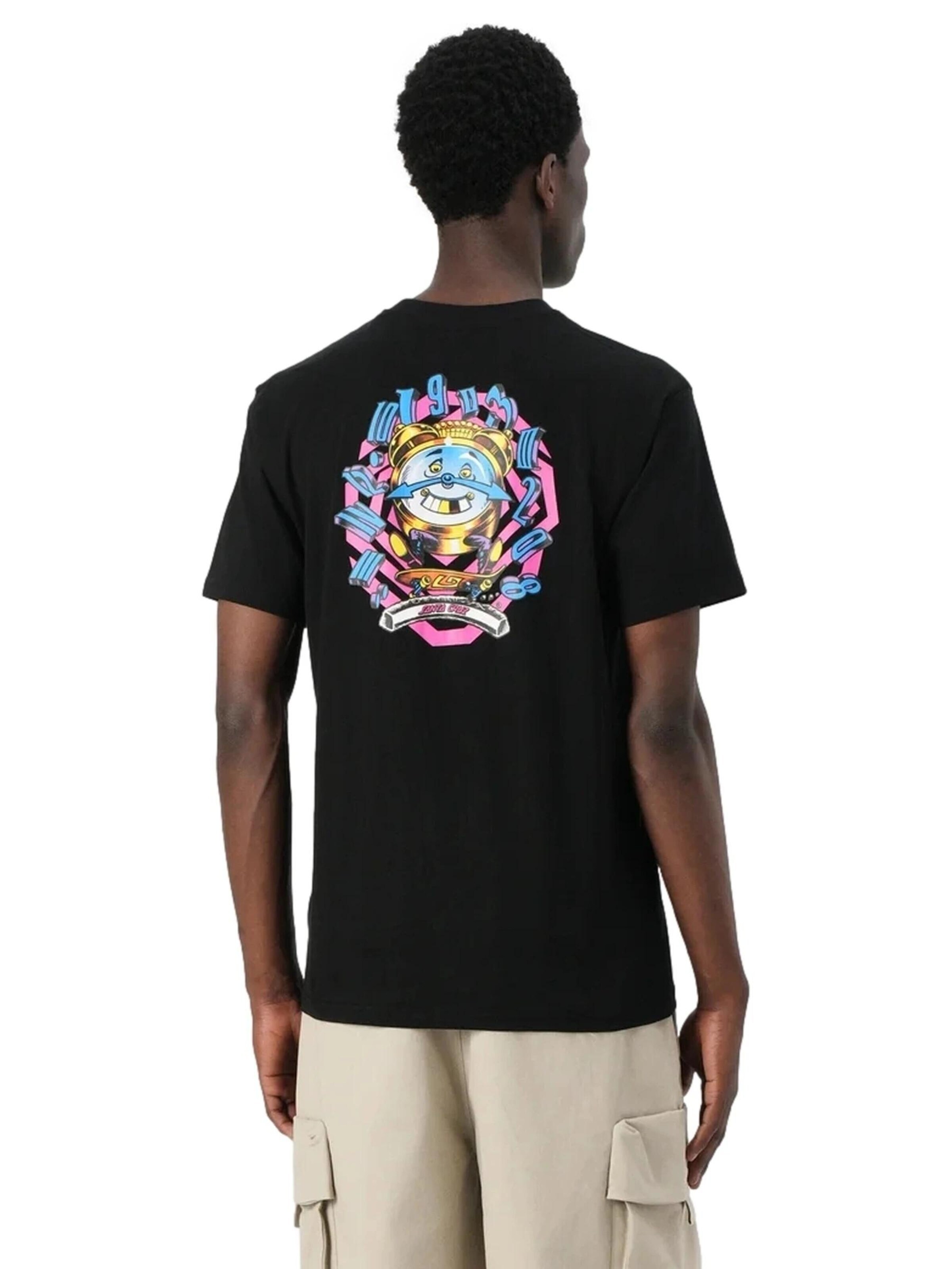 Santa Cruz - Camisa 'Camiseta santa cruz negra grabke all around stack tee' em preto