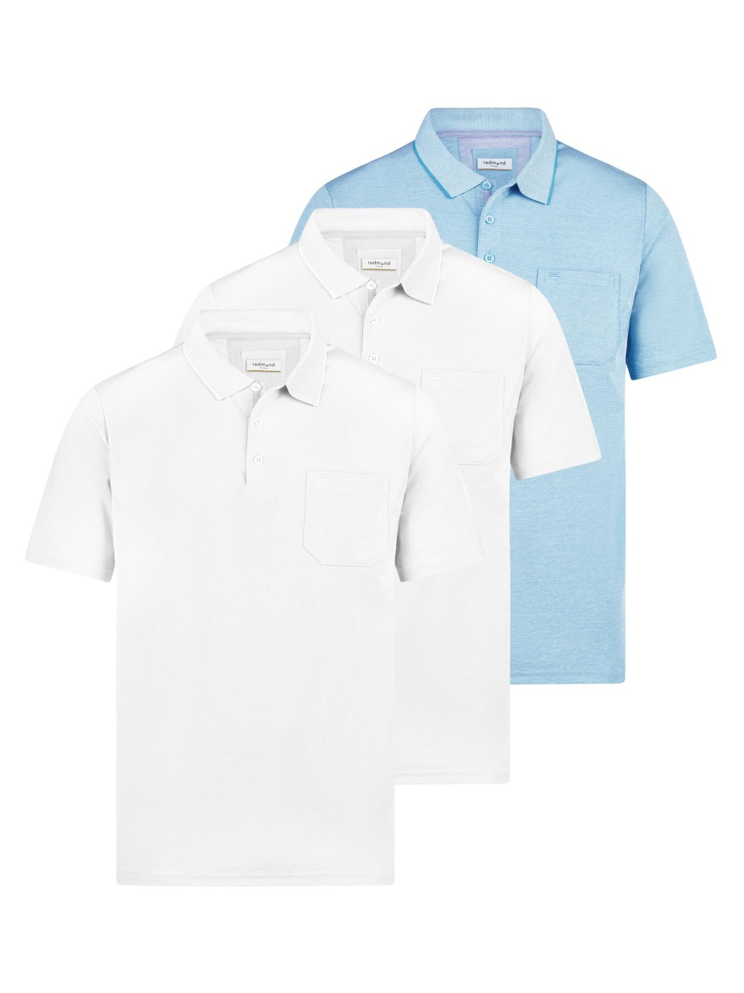 redmond Shirt 'Basic'‌‌‌‌ in Blau: Vorderseite