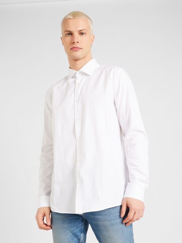 BURTON MENSWEAR LONDON Regular fit Button Up Shirt in White: front