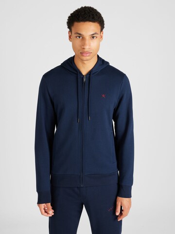 Hackett London Sweatvest 'CLASSIC' in Blauw: voorkant