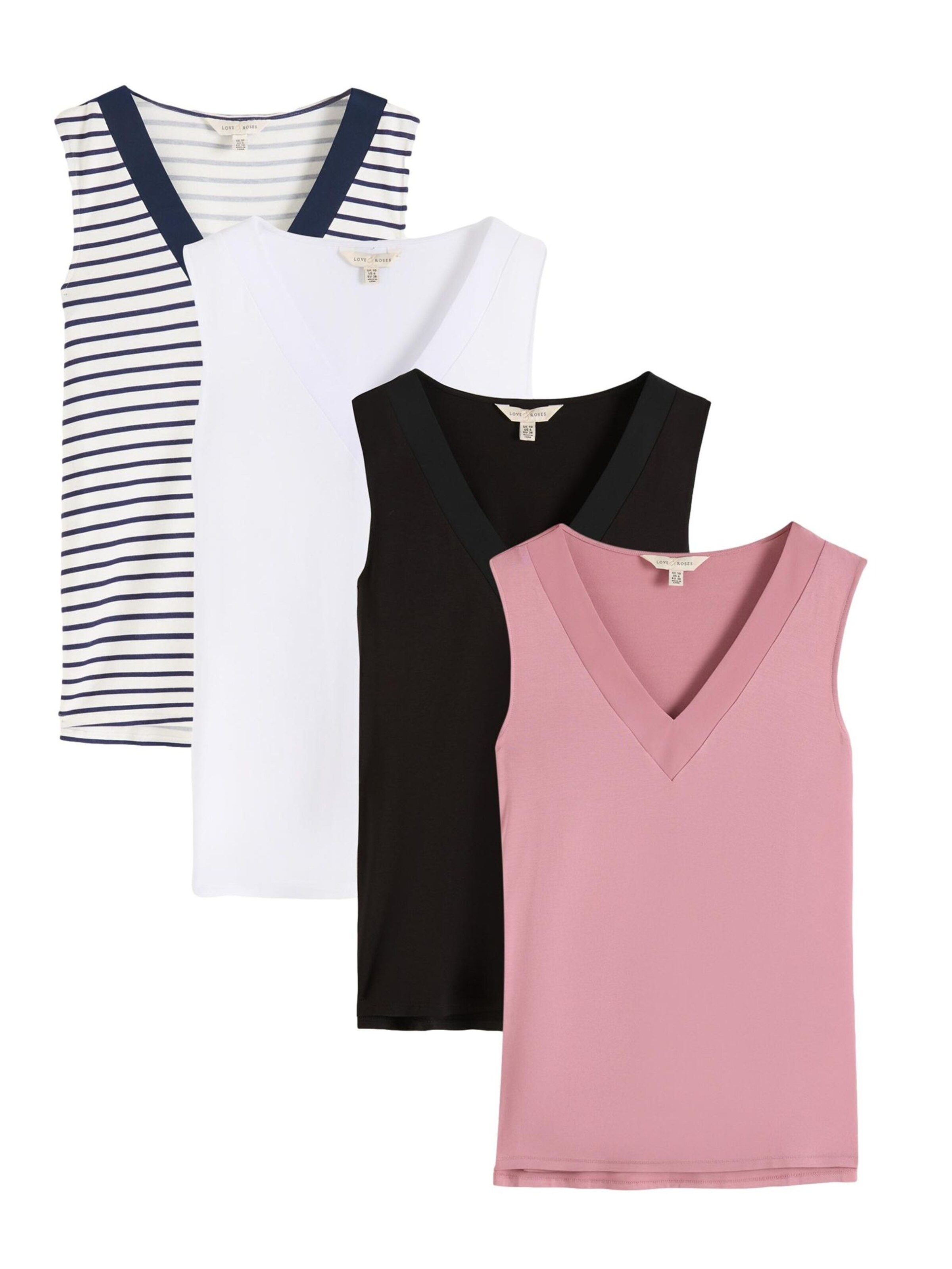 Top di love & roses in blu: frontale