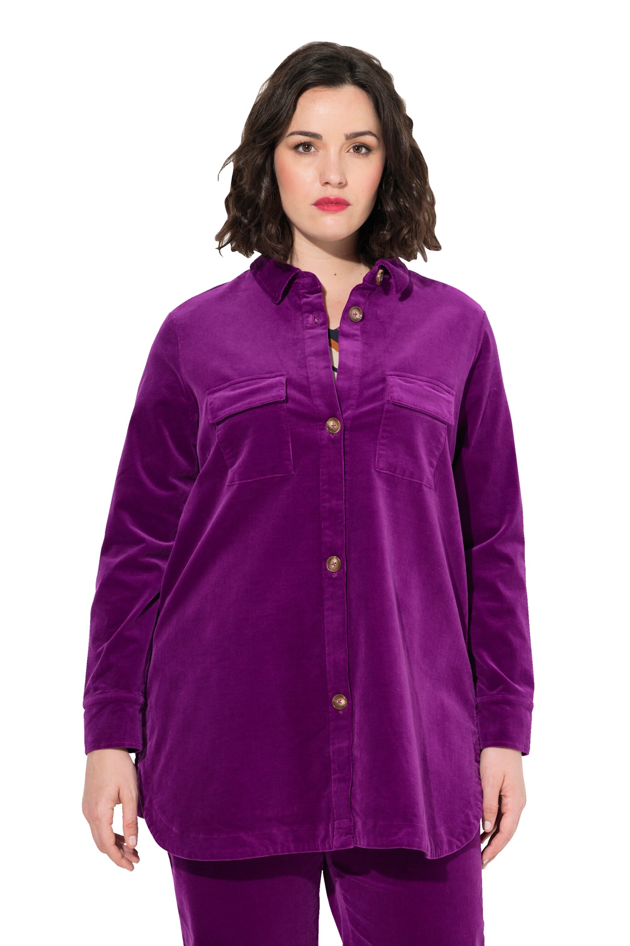 Ulla Popken Tussenjas in Lila: voorkant