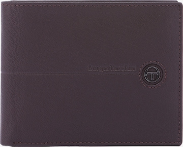 Portamonete 'Portafoglio Uomo Vera Pelle Sergio Tacchini Nero Compatto 10x12,5 cm' di Sergio Tacchini in marrone: frontale