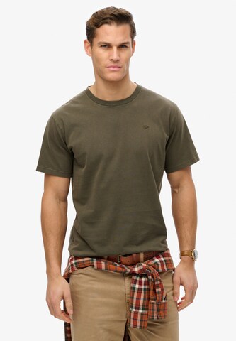 Superdry Shirt 'Essentials' in Groen: voorkant