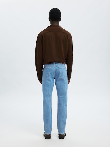 Coupe slim Jean 'SLH175 BEN KORI' SELECTED en bleu