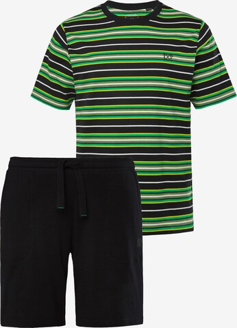 JP1880 Short Pajamas in Green: front