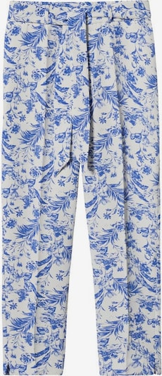 MANGO Pantalon à plis 'Lazo' en bleu / blanc, Vue avec produit
