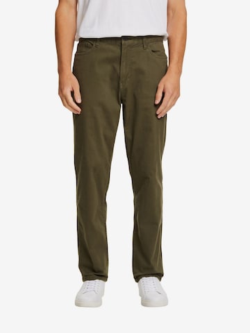 Regular Pantalon ESPRIT en vert : devant