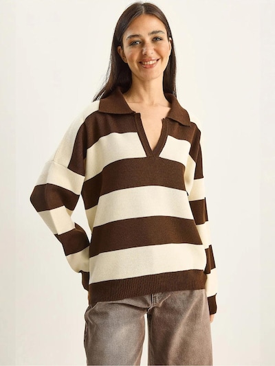 Bianco Lucci Pull-over 'Pullover' en S-M en marron, Vue avec produit