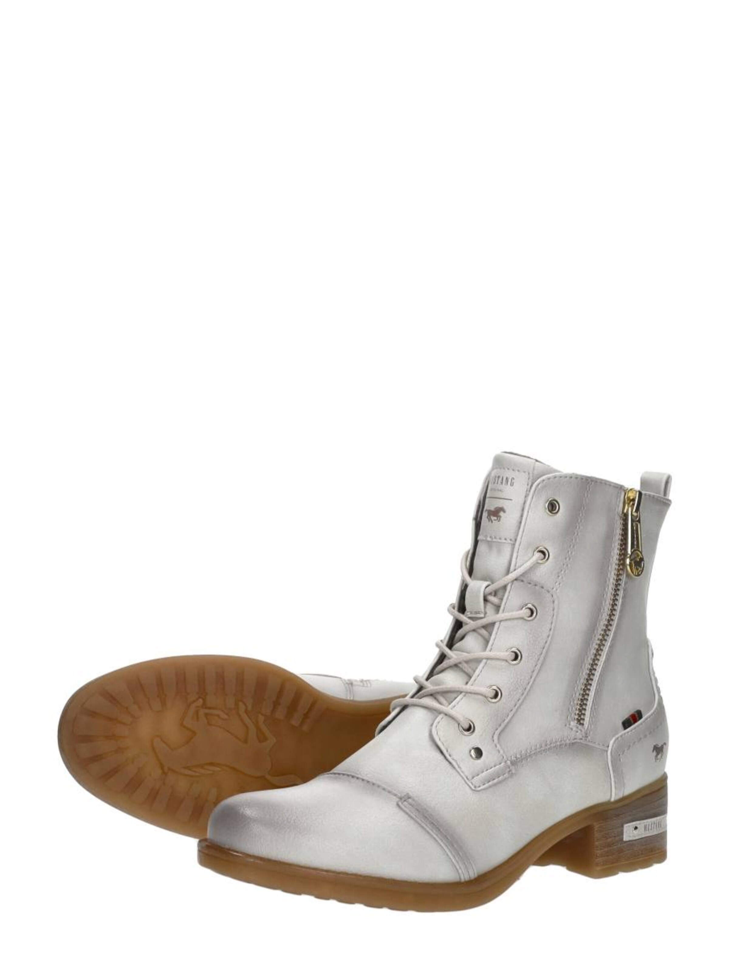 MUSTANG Veterschoen 'Veterschoenen Hoog' in Wit