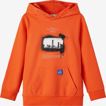 NAME IT Sweatshirt 'Besper' in Oranje: voorkant