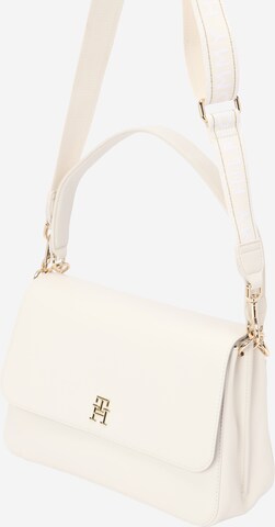 TOMMY HILFIGER - Mala de ombro em branco: frente