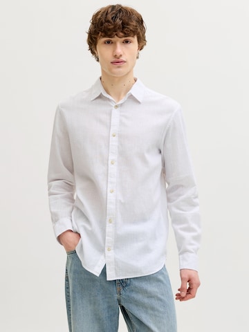 Coupe regular Chemise 'JJESUMMER' JACK & JONES en blanc : devant