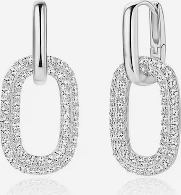 ROUGEMONT Jewellery Ohrringe 'Glamour Creolen Ohrringe Zweiteilig' in Silber: Vorderseite