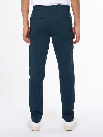 KnowledgeCotton Apparel Regular Chino Pants 'LUCA' in Blue