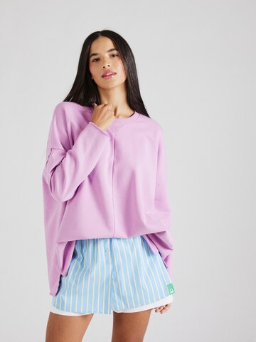 Sweat-shirt 10Days en violet : devant