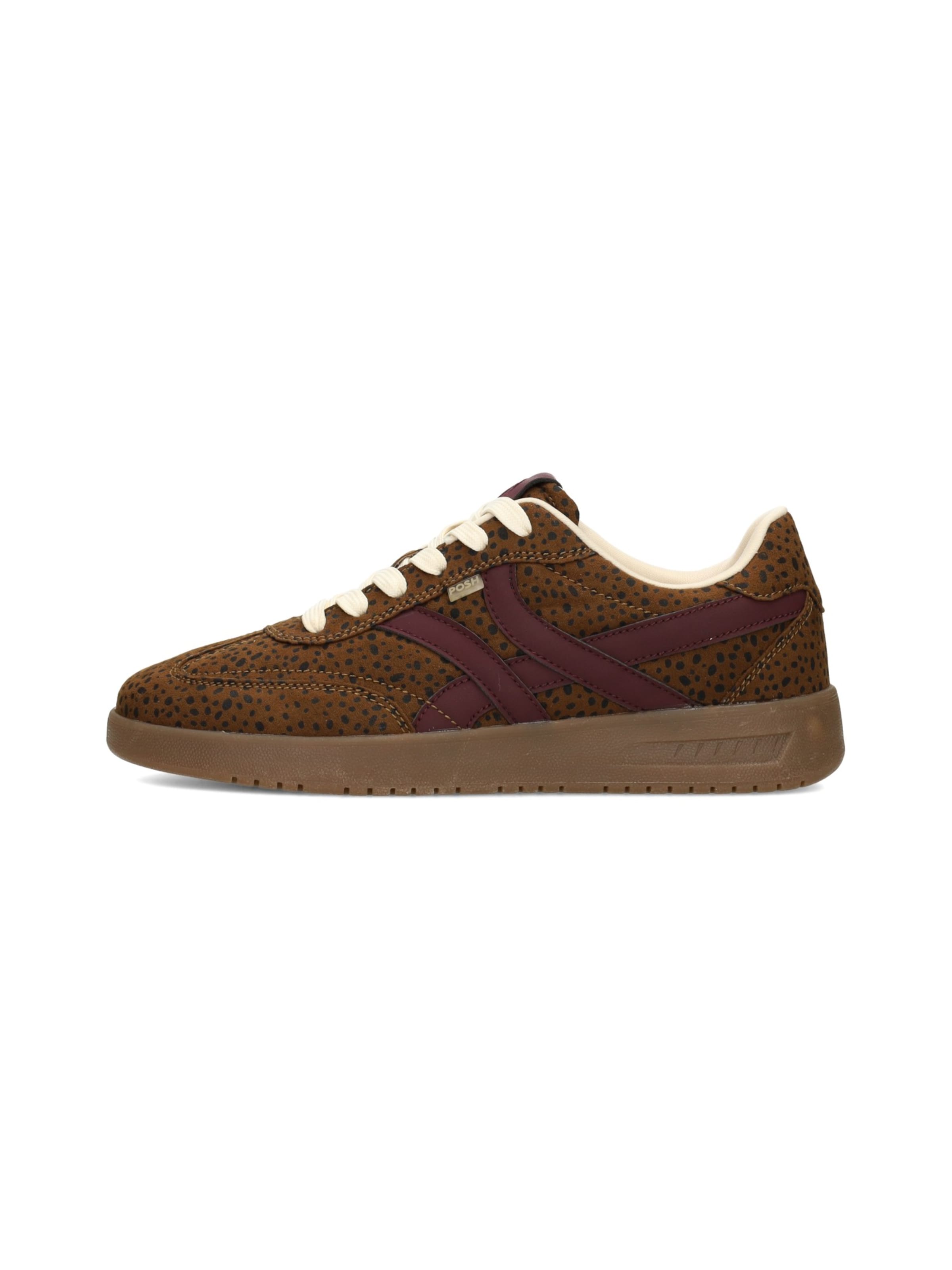 Baskets basses 'MEGAN' POSH by Poelman en marron : devant