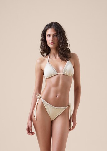 CALZEDONIA Triangel Bikinitop 'SILKY TWIST' in Beige: Vorderseite