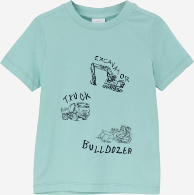 s.Oliver T-Shirt in cyanblau / schwarz, Produktansicht