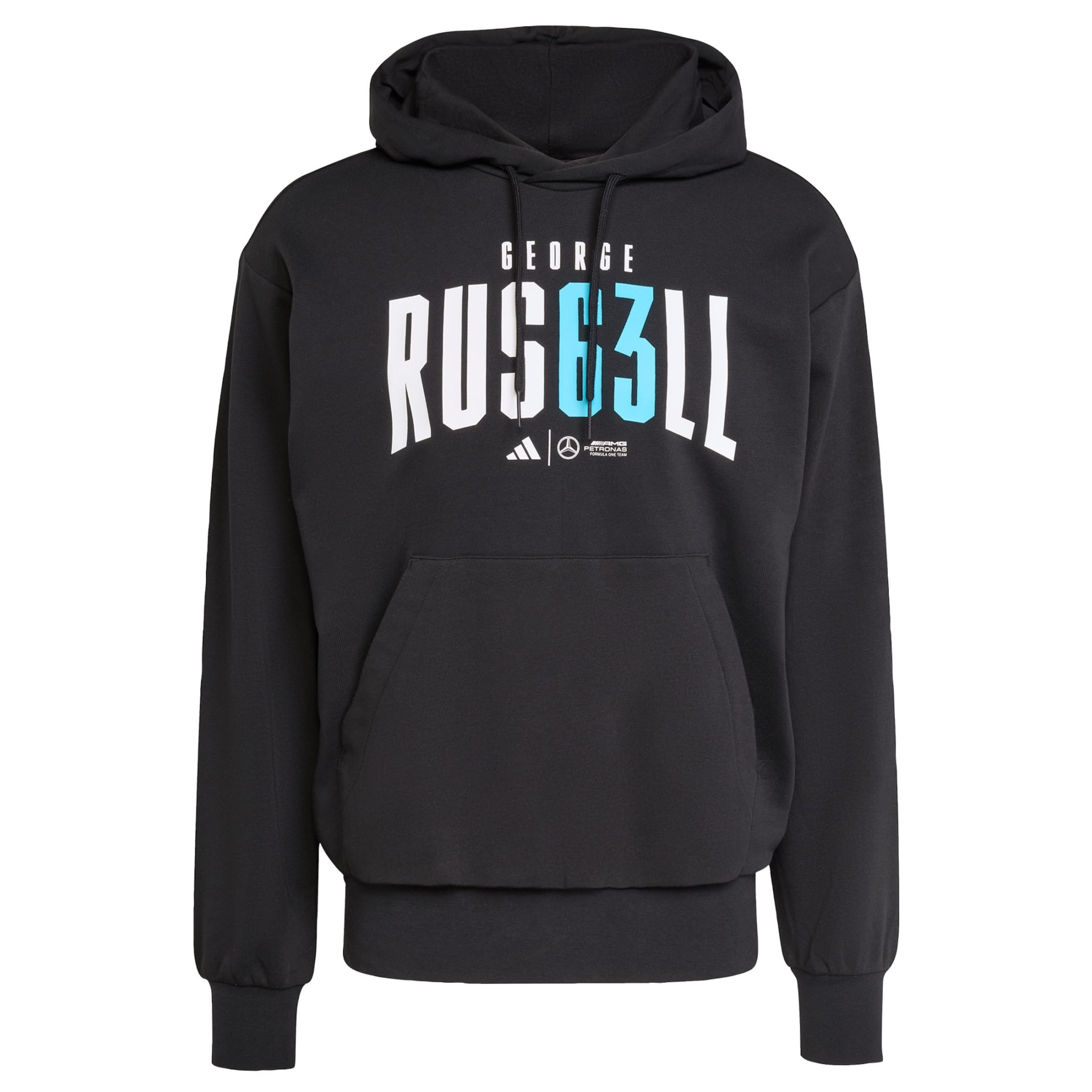 ADIDAS PERFORMANCE - Camiseta deportiva 'Mercedes - AMG Petronas Formula One Team George Russell' en negro: frente