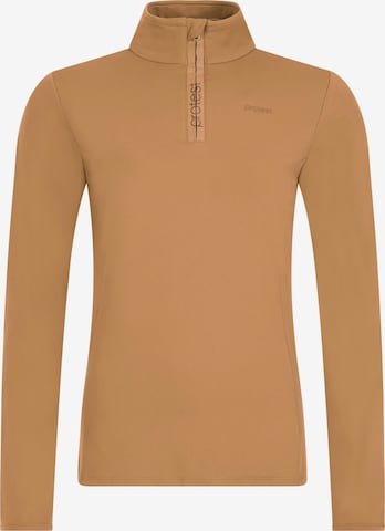 PROTEST Sportsweatshirt 'REFABRIZ' in Braun: Vorderseite