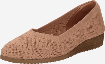 SKECHERS - Sapato Slip-on 'CLEO SAWDUST' em castanho: frente