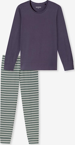 SCHIESSER Pyjama 'Casual Essentials' in Blau: Vorderseite