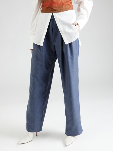 Wide leg Pantaloni con pieghe di TOPSHOP in blu: frontale