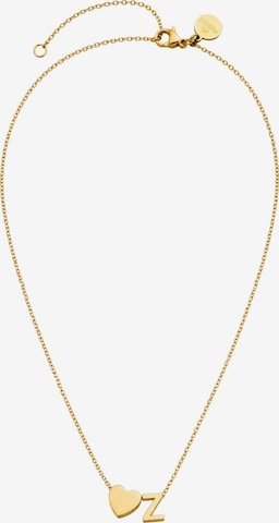 PURELEI - Cadena 'Letter Heart Z' en oro: frente
